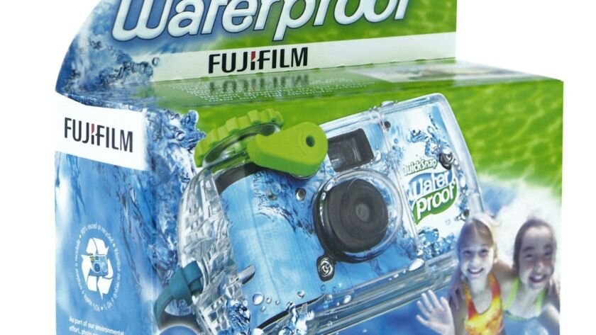 A disposable underwater camera from Fuji