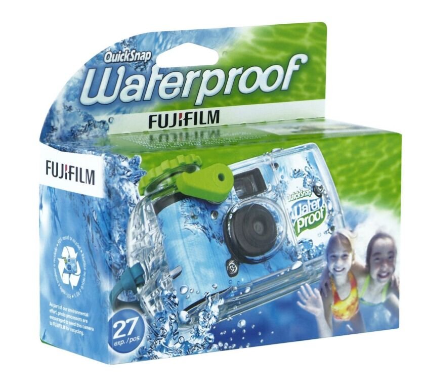 A disposable underwater camera from Fuji