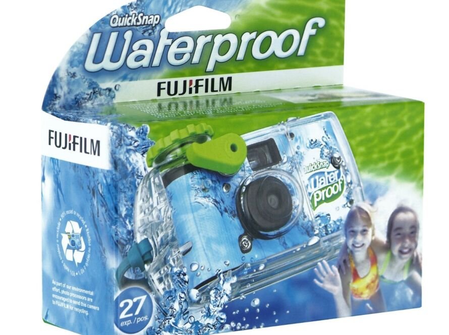 A disposable underwater camera from Fuji