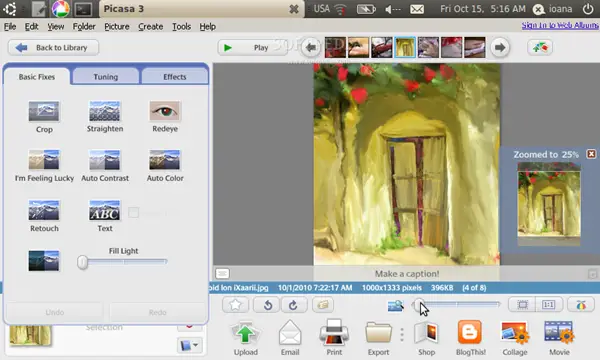 Picasa - Picture Editing Software Screenshot