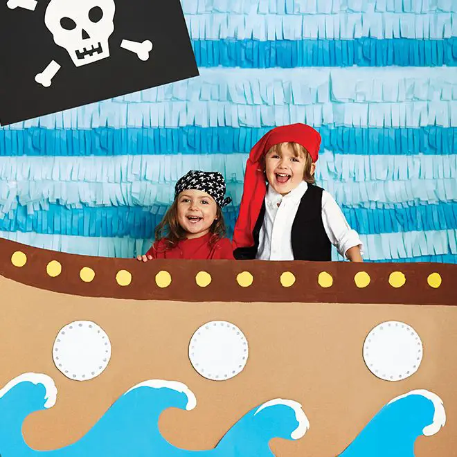 two kids dressed as pirates