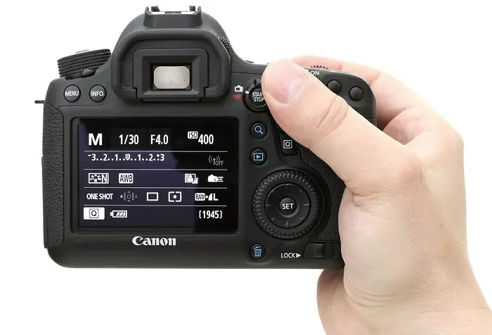 Canon 6D display and settings