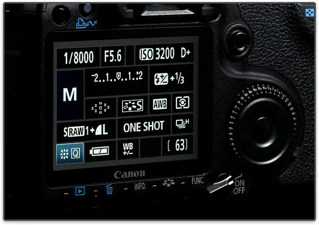 Canon 50D display