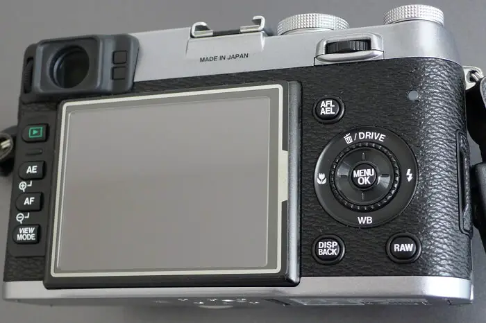 Fujifilm X100F back view